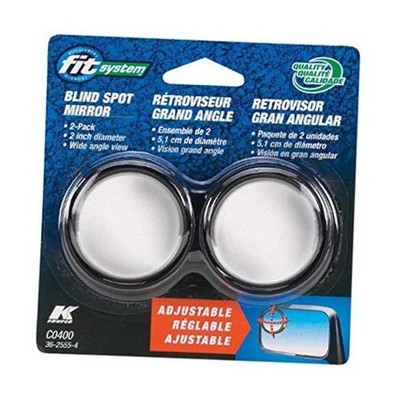 K Source  2'' Round, Adjustable Spot Mirror (2pcs)