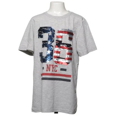 H&M, T-shirt, Größe: 158/164, Grau/Blau/Rot, Baumwolle/Polyester, Print #ENl