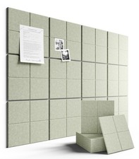 Large Felt Bulletin Board 48 x 36 Cork Board Alternative-12 Pack with 70 Safe...