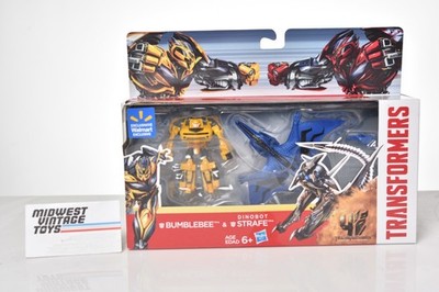 New 2014 Transformers Age Of Extinction Bumblebee & Dinobot Strafe