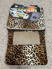 Leopard Print 4-pc Heavy Duty Car Floor Mats Leopard Print 4-pc Heavy Duty Car Floor Mats