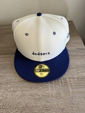 Off White Los Angeles Dodgers X Micah Johnson Script Royal Blue Visor Fitted