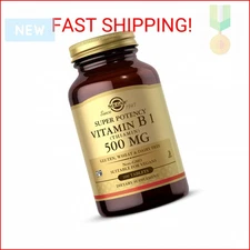 Solgar Vitamin B1 (Thiamin) 500 mg, 100 Tablets - Energy Metabolism, Healthy Ner