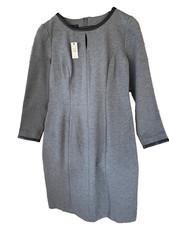 Talbots Ladies Grey Knit Dress New w/Tags Long Sleeve Size 2