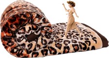 Hiyoko King Size Heavy Korean 85"W x 95"L, 11.9 Lbs Leopard Skin - 2 Ply