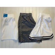 NWT DSG Activewear Shorts White Gray Bundle of 3 Pair - Size Girl's Large 14