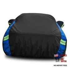 Avecrew Car Cover Waterproof All Fit Sedan Length 194-208 inch Black-Blue
