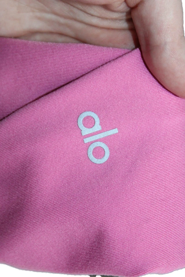 Leggings al tobillo Alo para mujer rosa poliéster liso otoño talla XS Foto 4 de 4