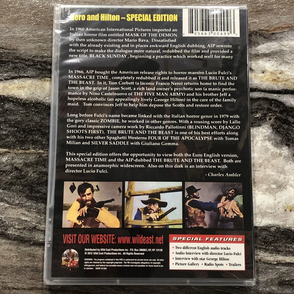 Brute and the Beast DVD Wild East Spaghetti Lucio Fulci Franco Nero New Sealed - Image 3 of 4