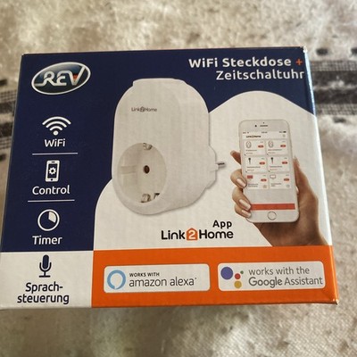 REV Ritter Link2Home WiFi Steckdose und Zeitschaltuhr - Weiß (0088707012)