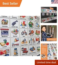 Kid's Visual Schedule Magnet Set - 72 Pieces for Routines & Behavioral Support
