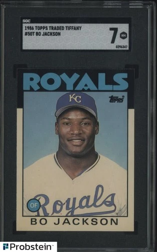 1986 Topps Traded Tiffany #50T Bo Jackson Royals RC Rookie SGC 7 NM