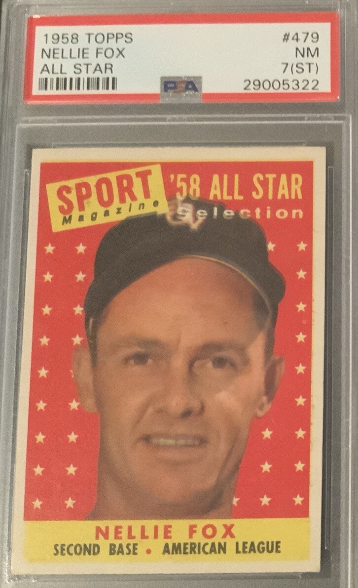 1958 Topps #479 Nellie Fox HOF White Sox All Star PSA 7 NM