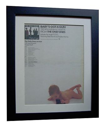 ONLY ONES+Baby's Got A Gun+TOUR+POSTER+AD+ORIGINAL 1980+FRAMED+FAST GLOBAL SHIP