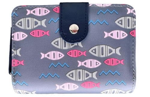 Kunstleder Fisch umlaufender Reißverschluss Münze & Tab Geldbörse 3 Karten plus 1 Ausweisfenster Geldbörse 227 - Bild 6 von 18