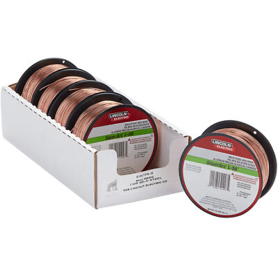 Lincoln ER70S-6 SuperArc L-56 MIG Welding Wire .025 on 2 lb. Spools - Box of 5