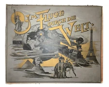 Around The World by John Stoddard GERMAN Illustrated Antique Book