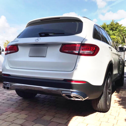 Dual Exit Sport Tuning Exhaust Tip Covers For Mercedes GLC 250 300 350 2016-2019 - Bild 2 von 12