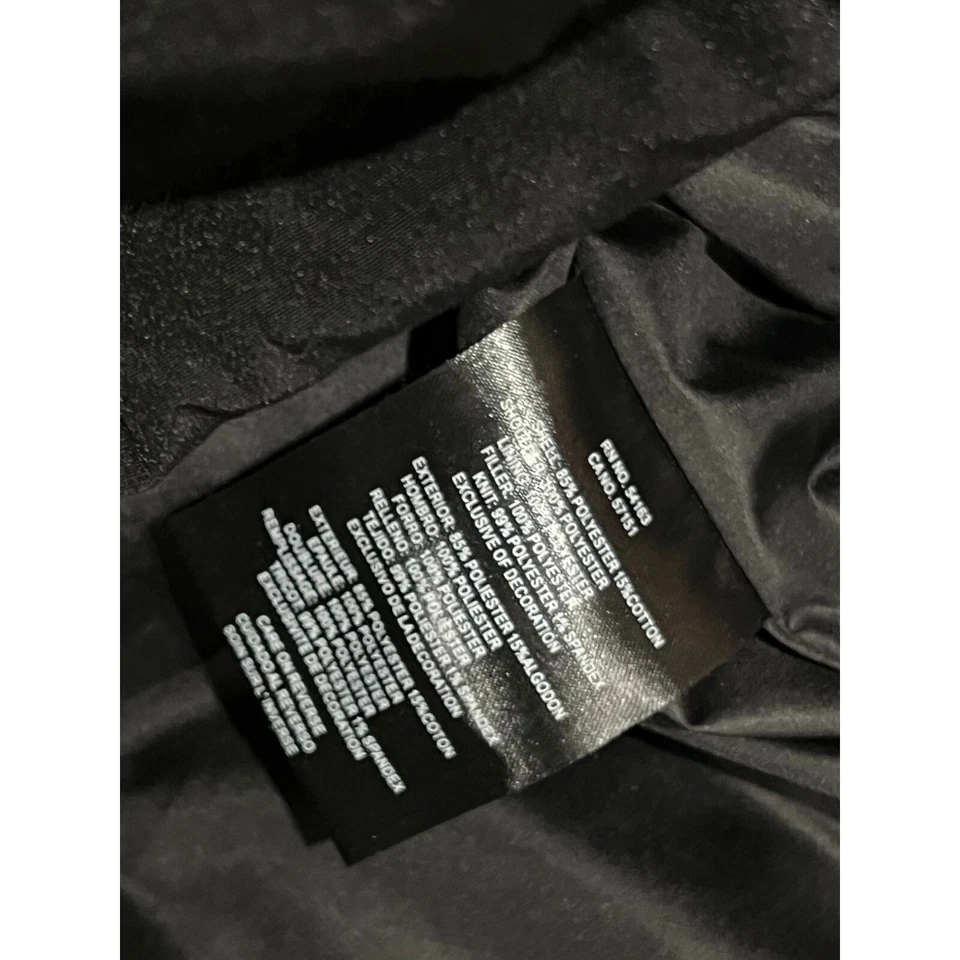 Chaqueta Parka DKNY Negra Hinchada Para Hombre M Foto 4 de 4