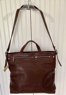 Il Bisonte Tall Tote and Work Bag NWT $1,128