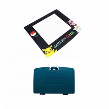 New TEAL Game Boy Color Battery Cover  Pokemon Jigglypuff Screen GBC