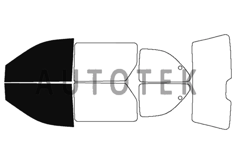 Película precortada ventanas delanteras de dos puertas para Dodge Grand Caravan 2001-2007 tinte de vidrio Foto 2 de 4
