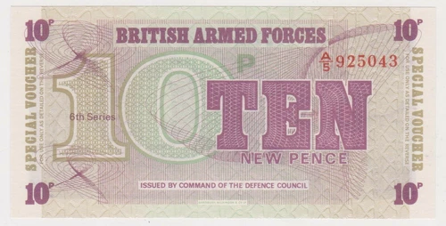 (N30-1) 1972 Great Britain 10p Military money UNC (A)