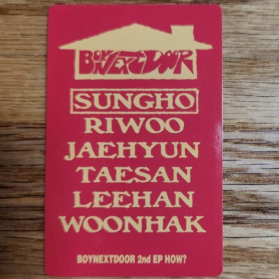 Sungho Official Photocard Boynextdoor 2nd EP Album How Sticker Ver