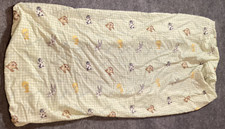 Looney Tunes Fitted Crib Sheet Green Gingham Tweety Taz Bugs Sylvester Vintage