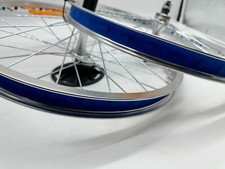 Mongoose Genuine 2022 Pro Class Style 36H Wheels - Satin Finish/Blue Rim Tape