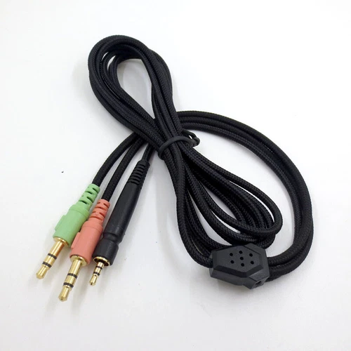 Dual Plug Headset Audio für Sennheiser GAME ZERO ONE PC373 GSP350 500 600