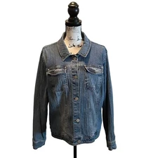 Gitano Denim Jean Jacket Blue Plus Size 18W Oversized Vintage 80s Streetwear
