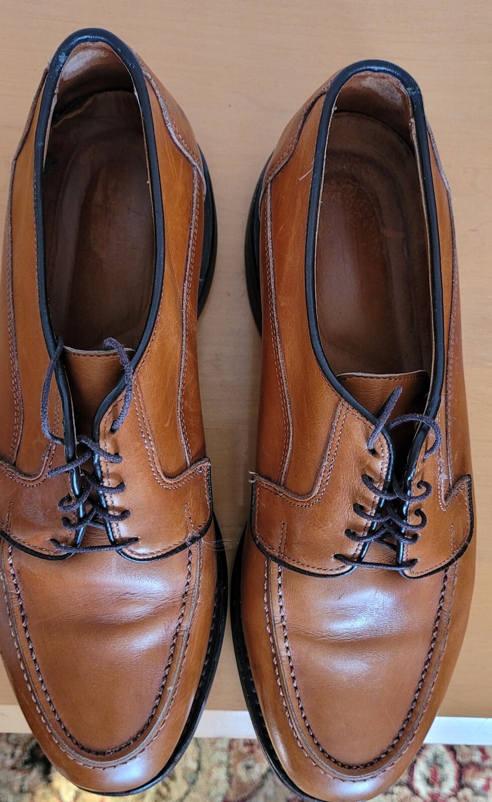 SAOLA Scarpe Oxford Allen Edmonds Hillcrest da uomo in pelle marrone con lacci taglia 9 5D