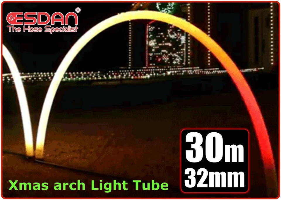 [X] CHRISTMAS XMAS LIGHT OUTDOOR TUBING LDPE NON TOXIC UV ARCHES 32mm x 38mm x 3