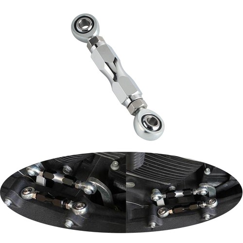 Chrome Mid-Control Adjustable Shift Linkage Rod For Harley Dyna FXDF Softail FXR - Foto 1 di 8