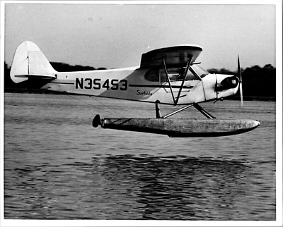 1963 Piper J3 Cub Floatplane airplane Lino Lakes MN Surfside 8x10 Press Photo
