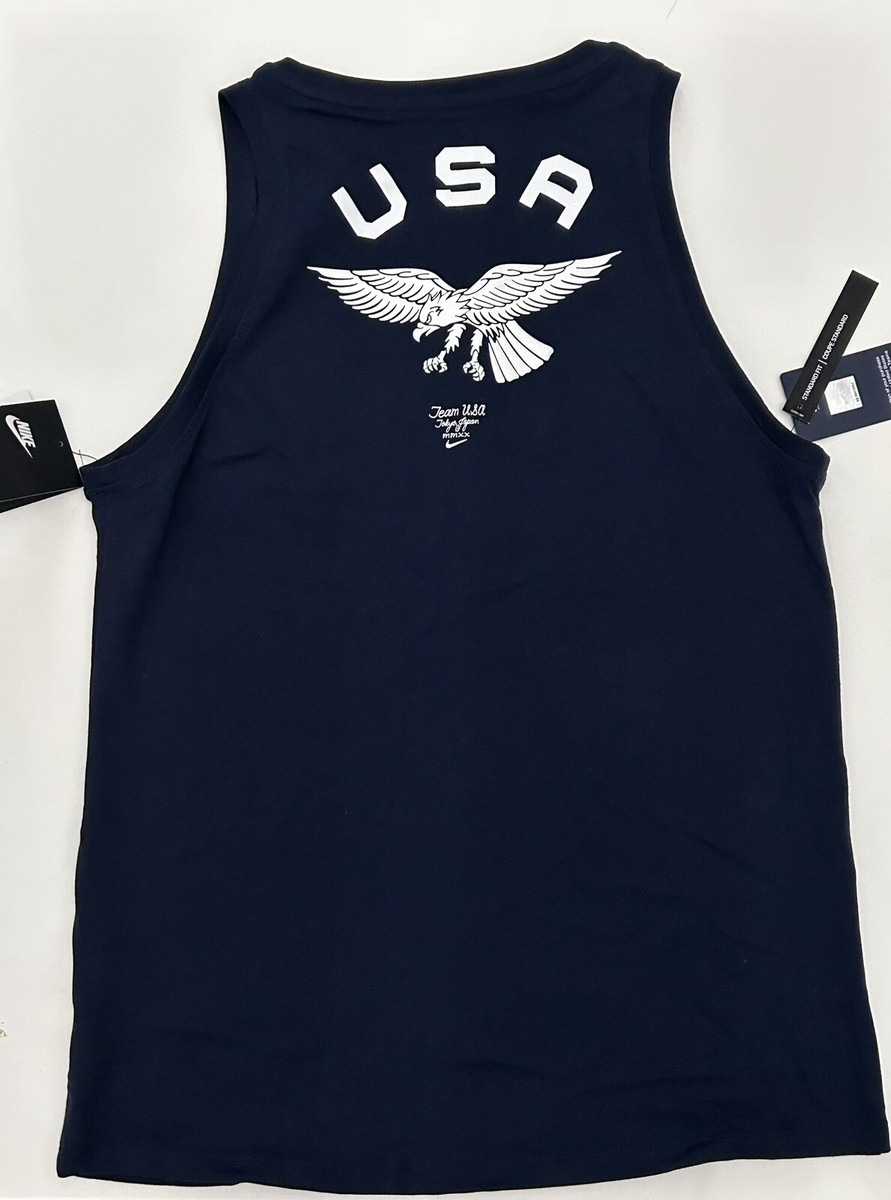 売れ筋商品|||ナイキ カットソー トップス レディース Women's Blue Team USA Icon Allover Print Muscle Tank Top Blue womens-nike-blue-team-usa-icon