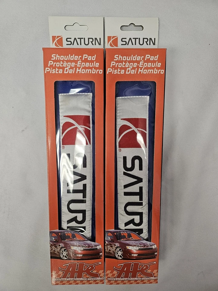FITS SATURN SEAT BELT SHOULDER PADS COVER BLUE PAIR ION SC2 VUE COUPE IN STOCK Foto 2 de 4