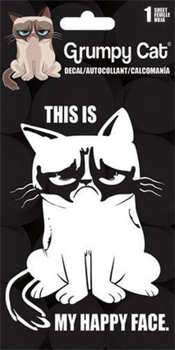 GRUMPY CAT - HAPPY FACE - WINDOW DECAL/STICKER - BRAND NEW FUNNY CAR ...