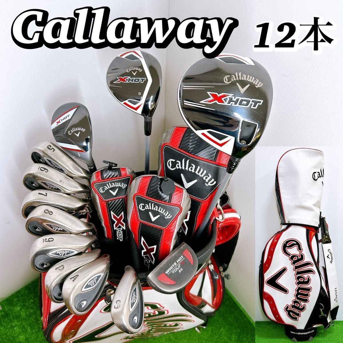 12Pcs Callaway X Hot Men'S Club Set Gentle Driver Utility Iron Odyssey