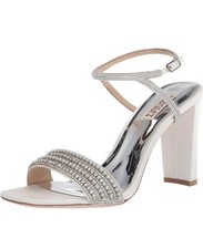 Badgley Mischka Heeled Sandal Kari Soft White Women's 8.5