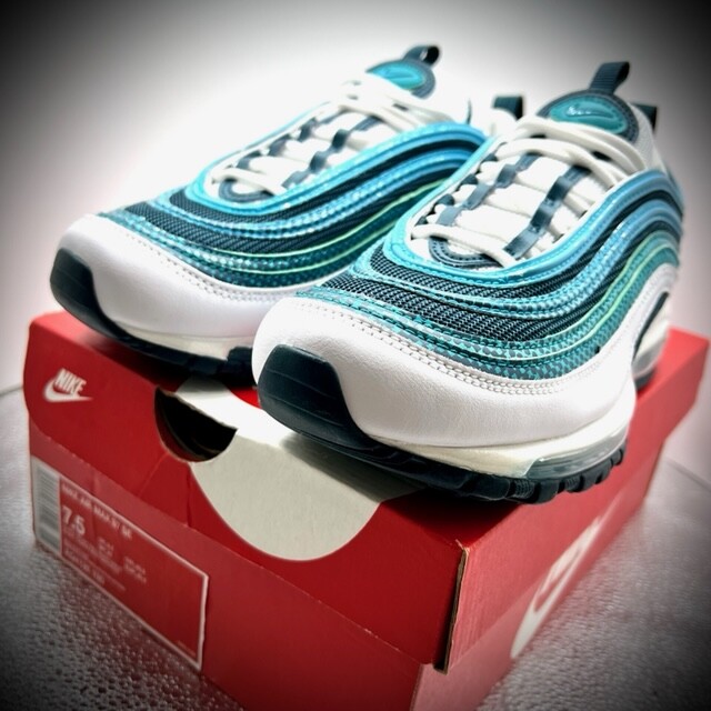 Nike ナイキ スニーカー Air Max 97 SE AQ4126-100 NIKE AIR MAX 97 SE WHITE/SPRT TEAL-NGHTSHD-BL FRY 19SU-S