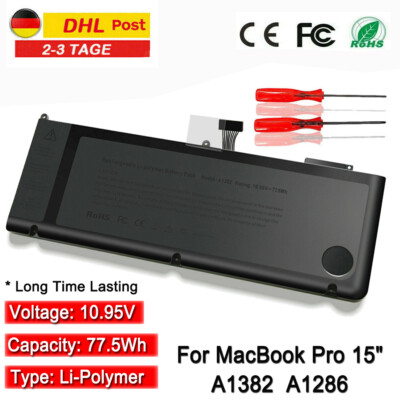OEM Akku A1382 für Apple MacBook Pro 15'' zoll A1286 2011 2012 Batterie