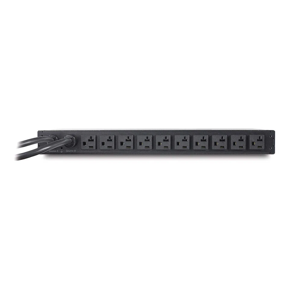 APC AP7752 Rack ATS 120V 20A L5-20P Inlet (10) 5-20R Outlets 1U Rack-Mount - Image 2 of 4