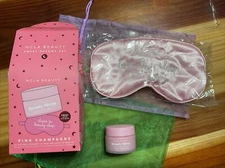 NCLA Beauty Sweet Dreams Set Pink Champagne Lip Mask & Eye Mask 0.3 Oz NIB