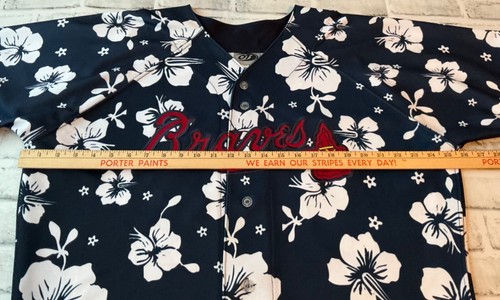 Mississippi Braves MiLB Blue Jersey #12 OT Sports Mens Sz 48 Floral - Picture 2 of 6