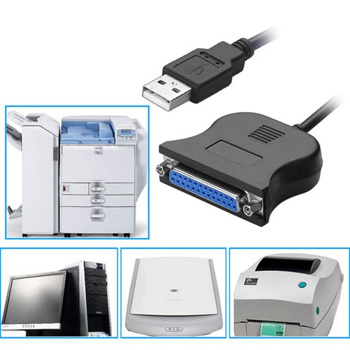 C33 printer cable adapter USB to 25 pin USB RS232 to DB25 parallel cable 0.8m - Picture 3 of 4