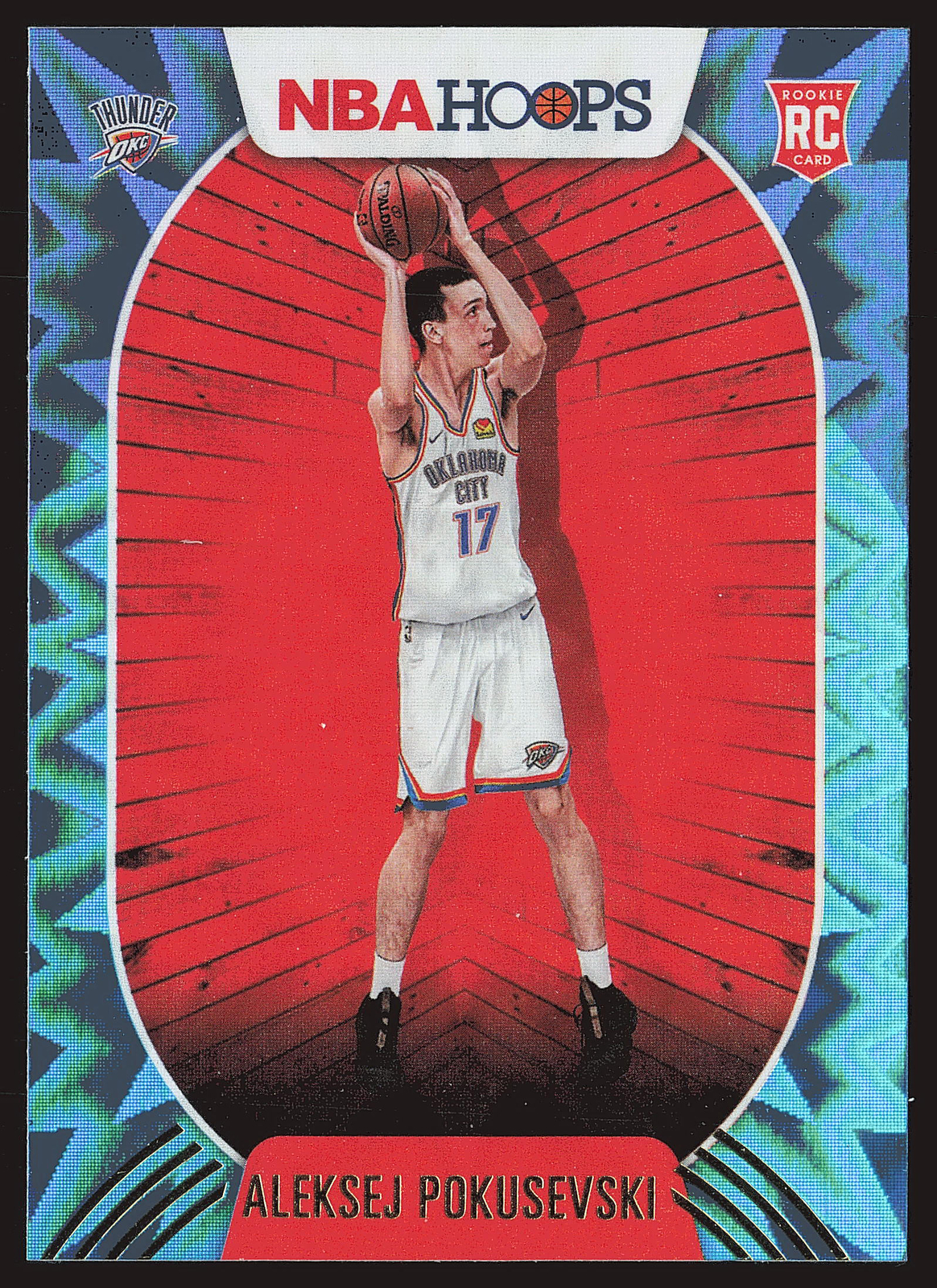2020-21 Hoops #219 Aleksej Pokusevski Teal Explosion RC