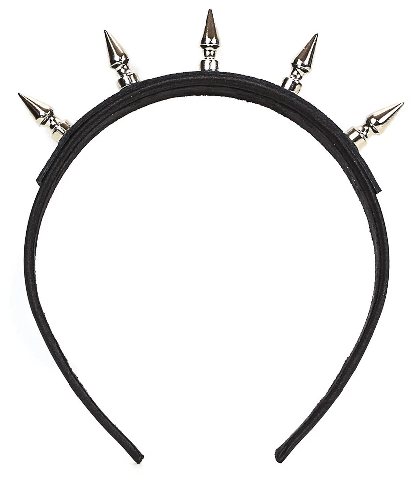 Diadema Spike Cuero Top Diadema Ropa para la Cabeza Disfraz Halloween Juegos con disfraces Foto 2 de 2