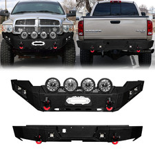 Vijay For 2002-2005 Dodge Ram 1500 Steel Frontrear Bumper Wwinch Platelights